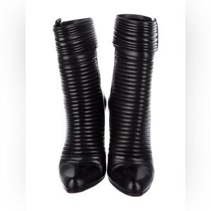 Christian Louboutin Black Textured Heeled Boots